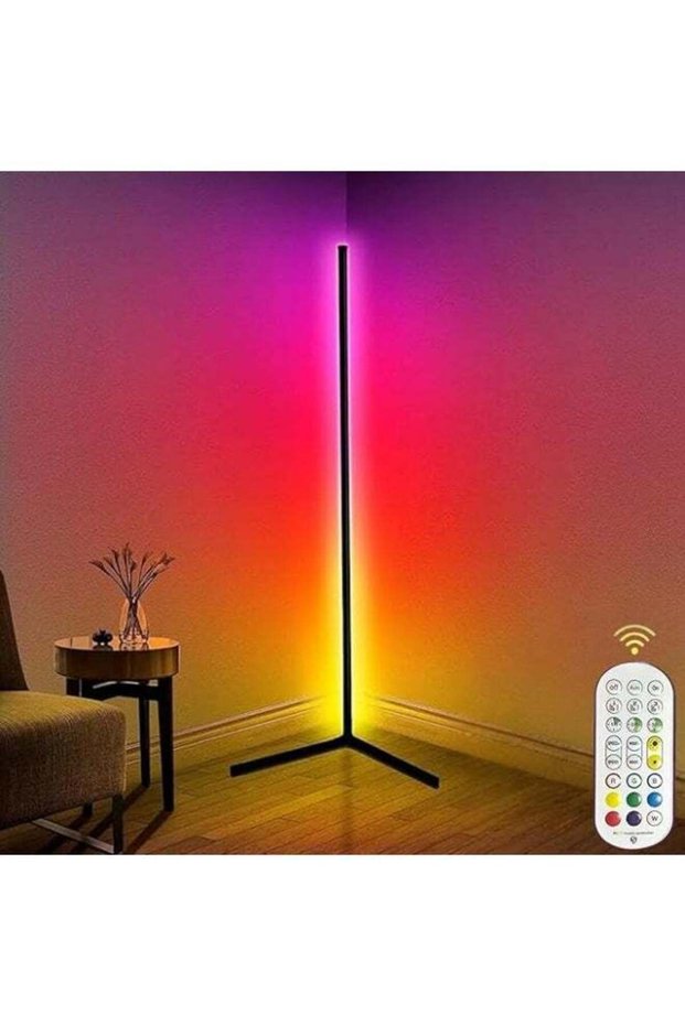 MUNTAQI Smart RGB LED Floor Lamp with Remote & APP Control – Color Changing Corner Light