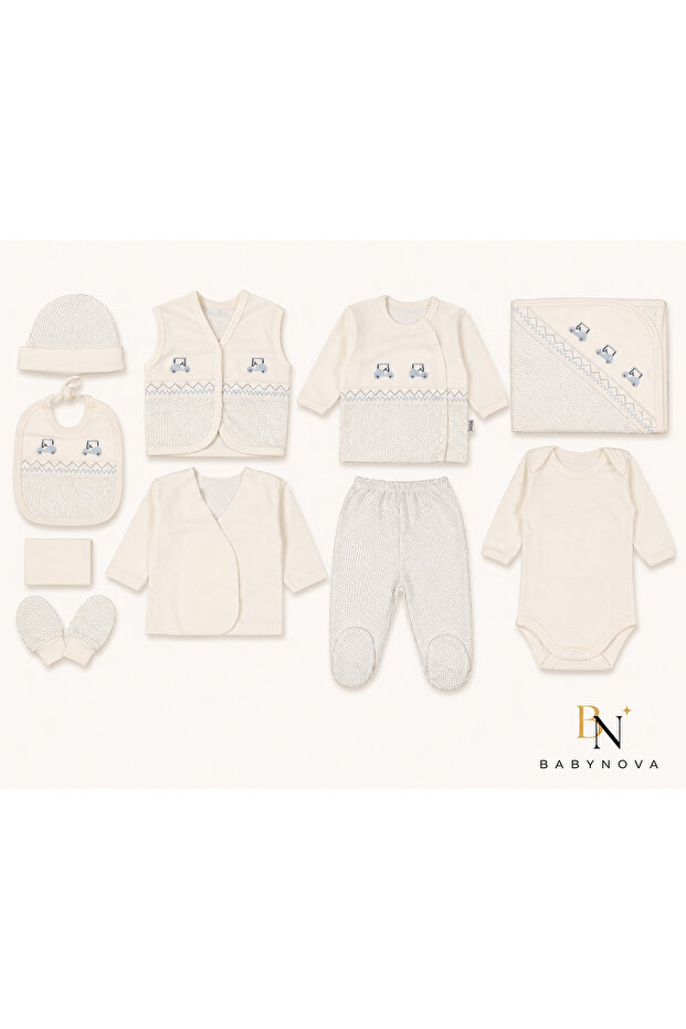 Babynova 100% Cotton Newborn Baby Gift Set 6. Specially Designed Baby Set for the First Days