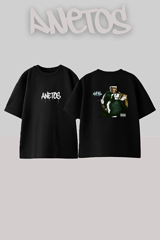 50 Cent_31 Design Printed Unisex Oversize Black Tshirt