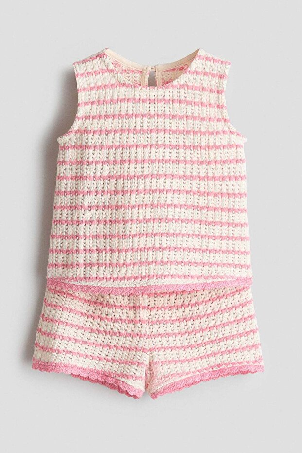 2-piece textured-knit set
