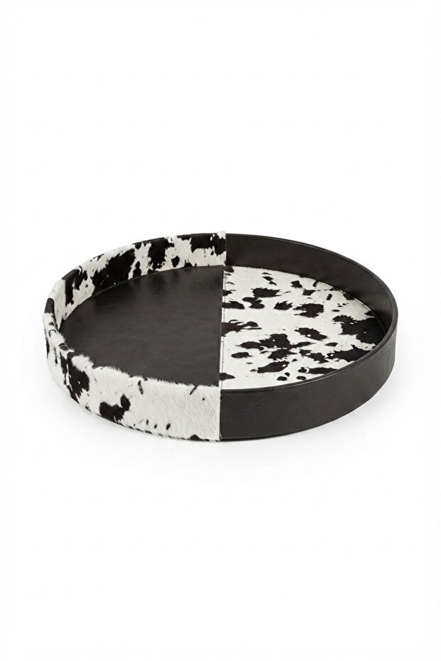 Tray Casalona Black and White Patchy Feather