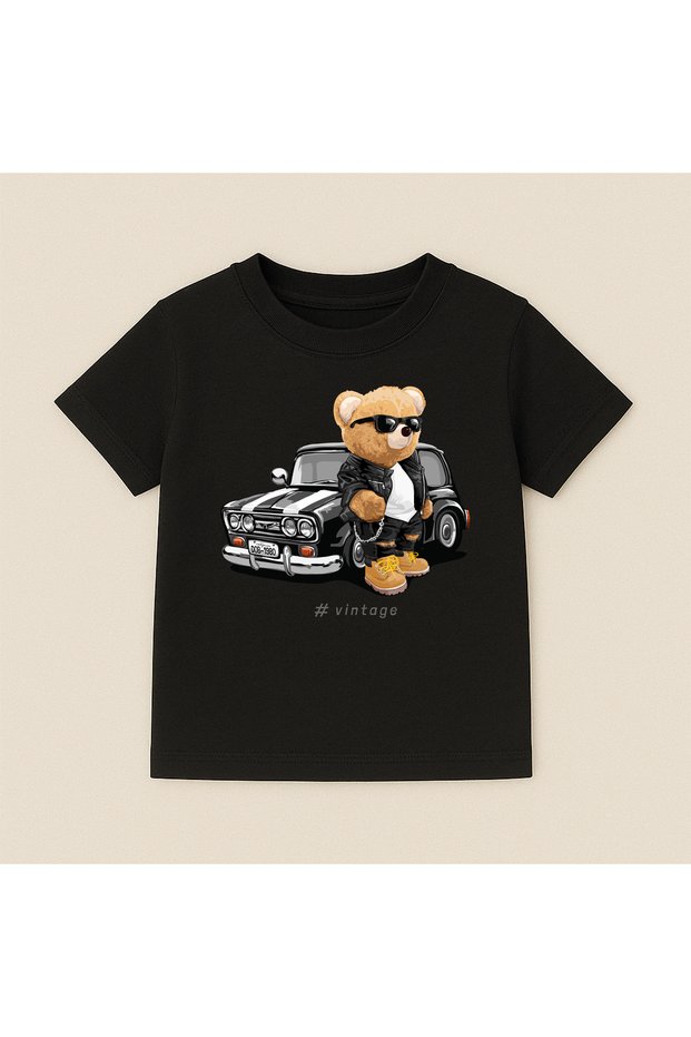 Printed Crew Neck Cotton Short Sleeve Kids and Youth T-Shirt