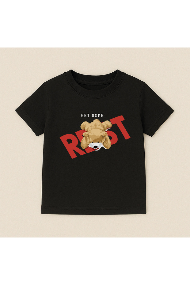 Teddy Bear Printed Crew Neck Cotton Short Sleeve Kids & Youth T-Shirt