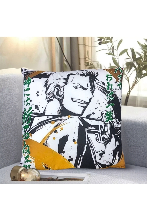 Japanese Anime Style Throw Pillow 45 × 45 cm – Soft Square Decorative Cushion for Sofa & Bedroom
