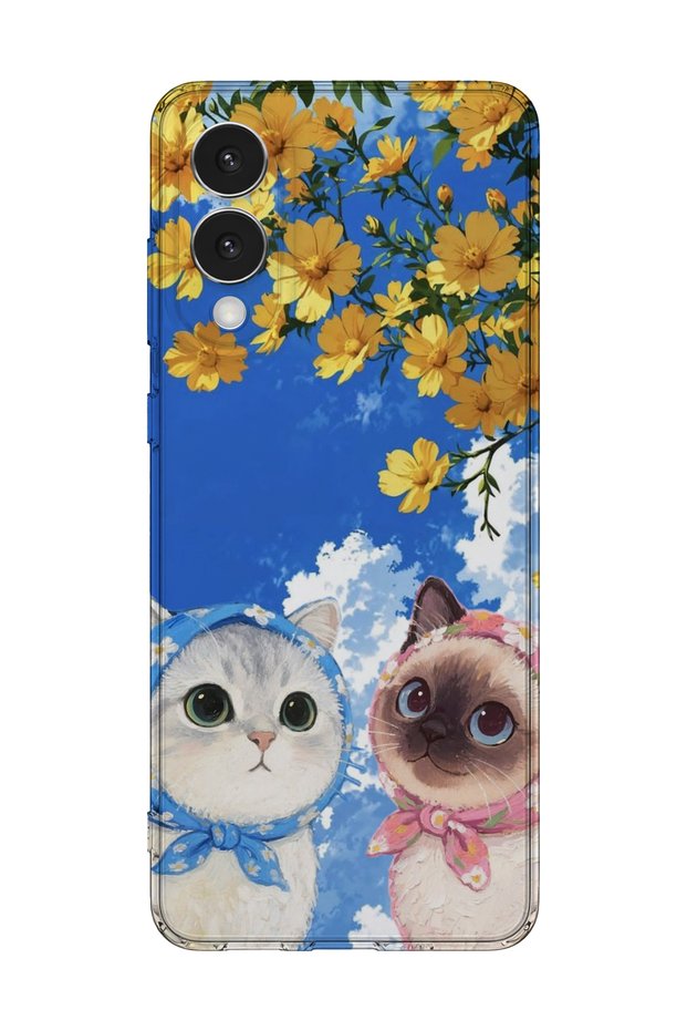 Samsung Galaxy S25 Edge Compatible Printed Transparent Phone Case | Collection: Kawaii Cat