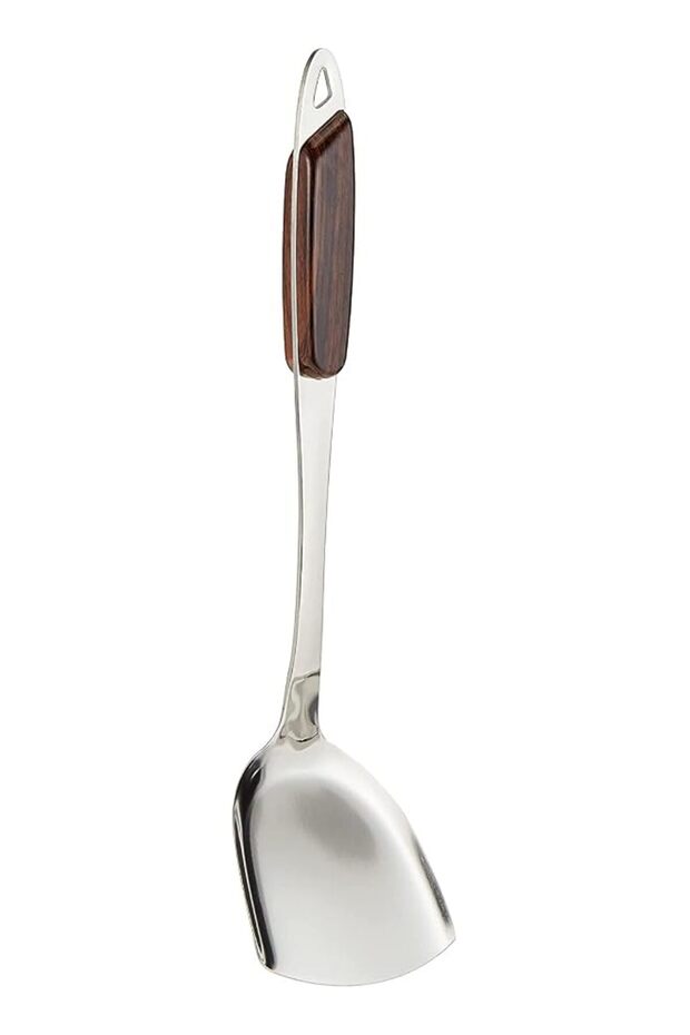 Stainless Steel Turner, 13.5cm – Gripped Handle, Ergonomic Design & Dishwasher Safe - Kitchenware Utensil, Cooking Equipment