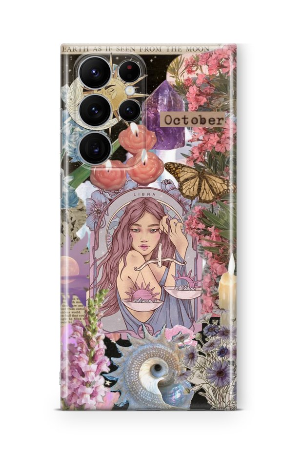 Samsung Galaxy S23 Ultra Compatible Printed Transparent Phone Case | Collection: Zodiacmuse Celestia