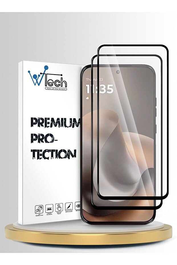 Motorola Moto G77 5G 2026 Premium E2E Series 111D Full Covered HD Tempered Glass 2 Pack Clear/Black
