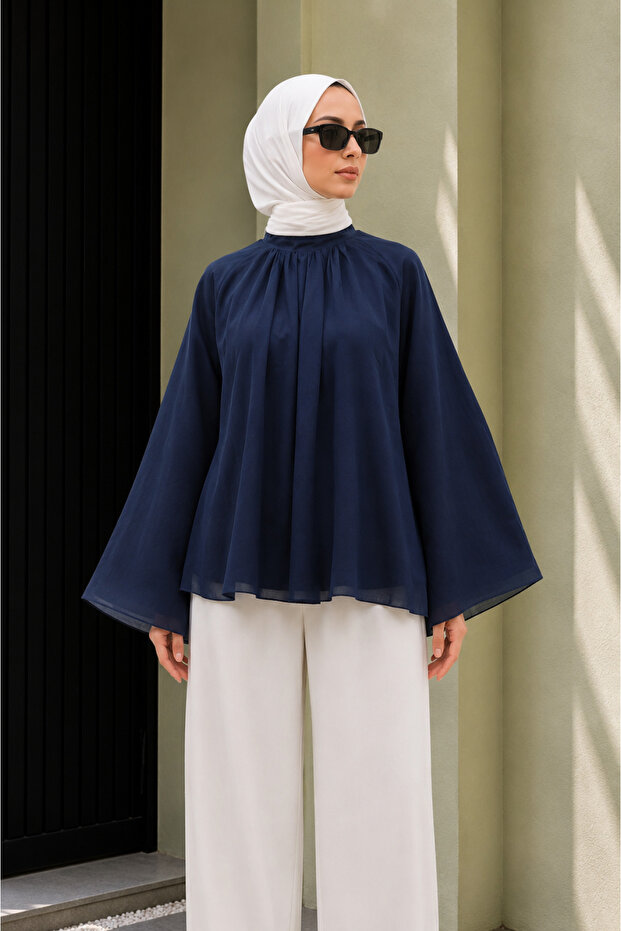 Hakim Yaka Spanish Sleeve Lined Blouse