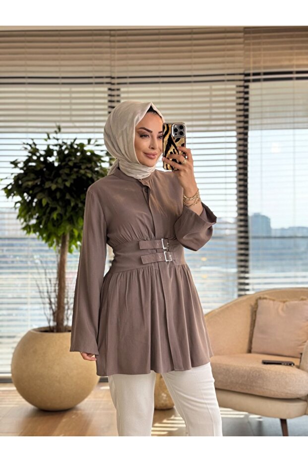 7523 تونيك مينك بمشبكين في الأمام