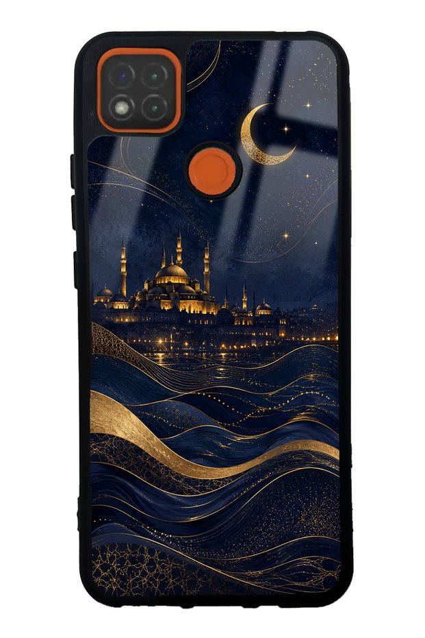Xiaomi Redmi 9C Golden Crescent Bosphorus Design Glossy Phone Case
