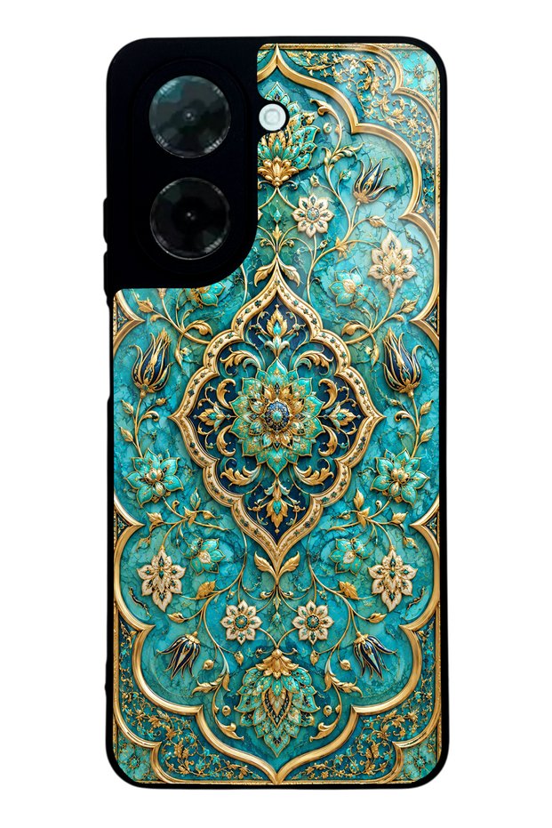 Xiaomi Redmi A5 Glossy Phone Case with Turquoise Ottoman Jewel Design