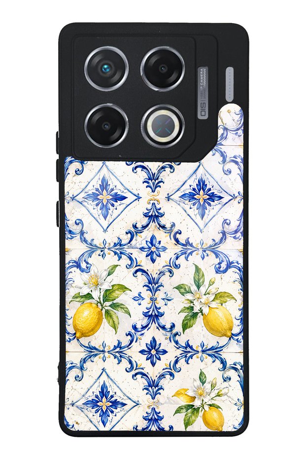 Infinix Gt 20 Pro Glossy Phone Case with Sapphire Lemon Tiles Design