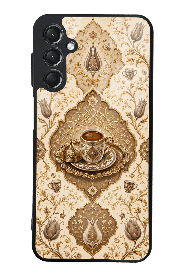 Samsung A24 Ivory Ottoman Coffee Design Glossy Phone Case
