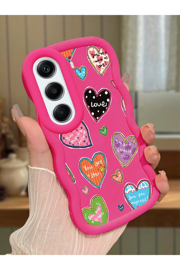 Tecno Camon 40 Pro 5g Compatible Case Camera Protector Red Silicone Couple Phone Case Heart Pattern