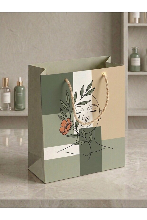 Cosmetic Cardboard Bag (14X8X20 cm) - 10 Pieces