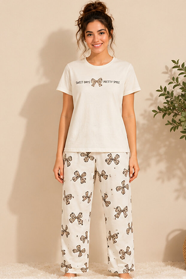 Girls Printed Pyjama Set Short Sleeve