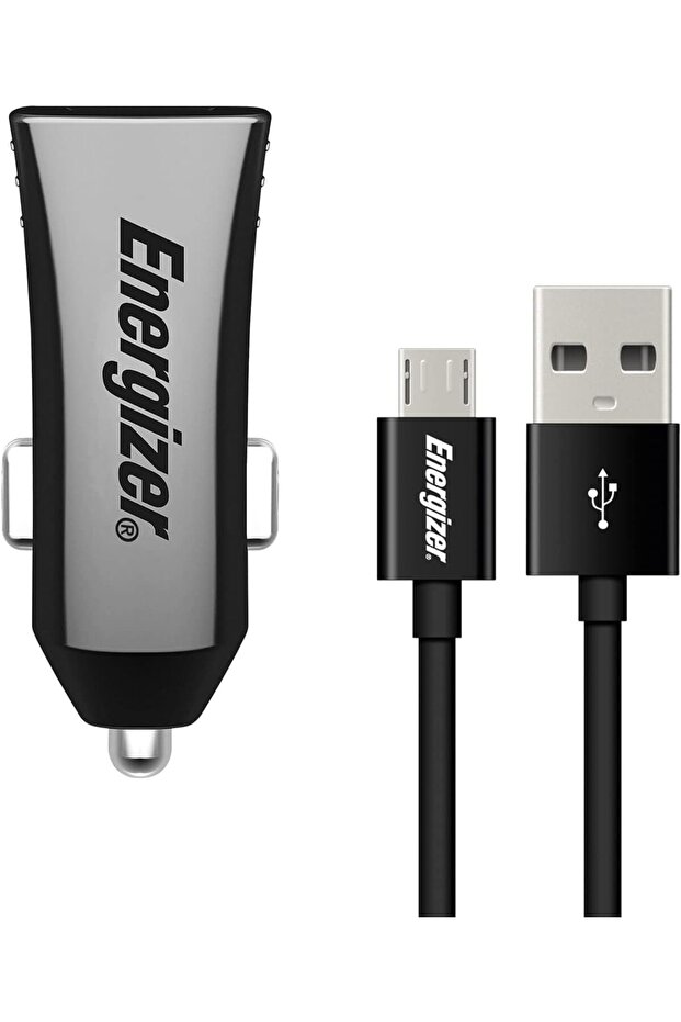 شاحن سيارة 3.4 أمبير 2 منفذ USB + كابل مايكرو USB