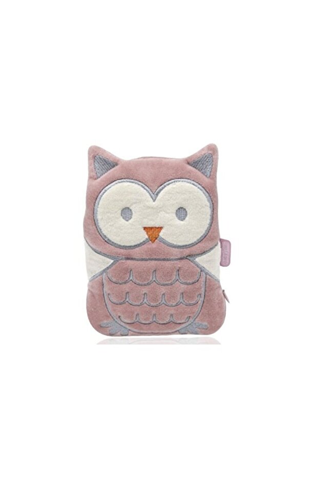 Velvet Gas Cushion, Cherry Seed Pattern, Owl Pattern, Dusty Rose Color