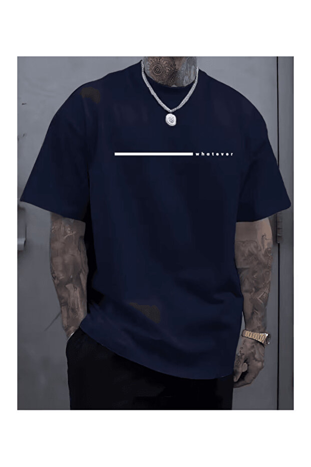 Modern Line Design "Whatever" Oversize T-Shirt