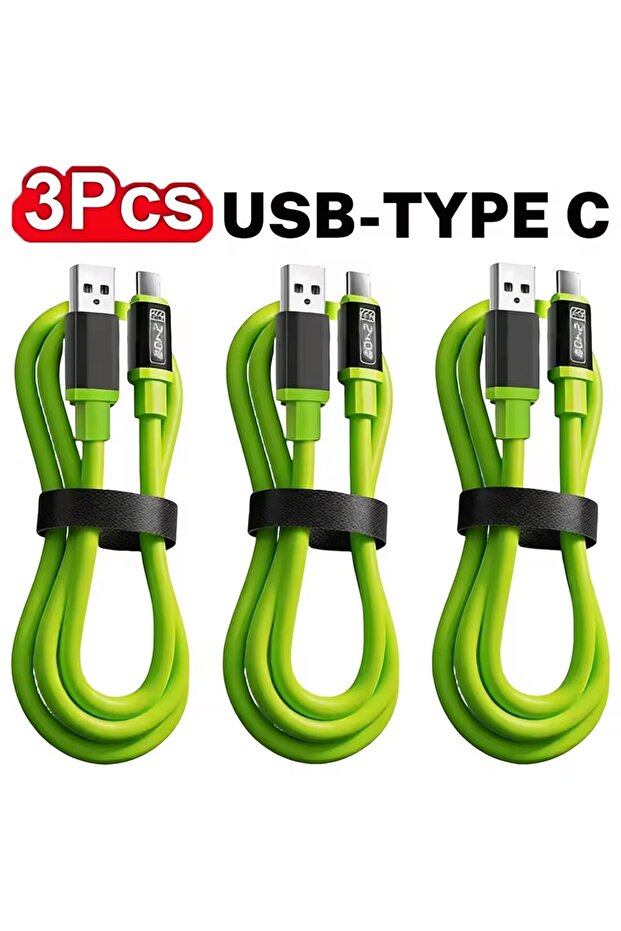 كابل بيانات USB-C إلى USB-C بطول 2 متر، 3 قطع، 240 واط، شحن سريع PD لهواتف آيفون 17 و16 و15
