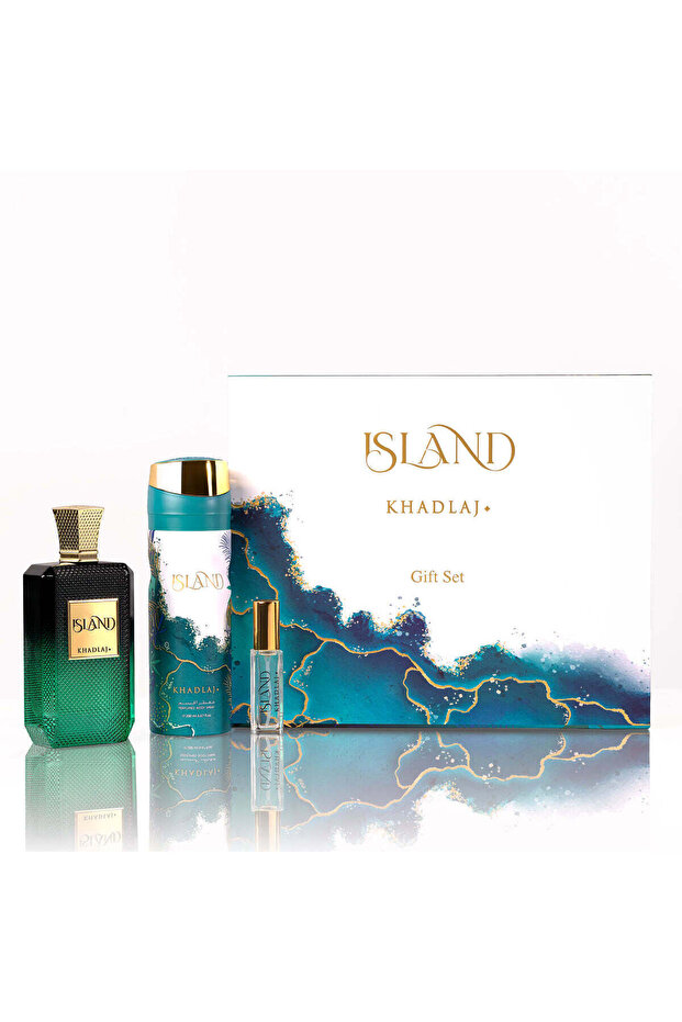 ISLAND GIFT SET FOR HIM & HER (EDP 100 ML, BODY SPRAY & TRAVEL SIZE EDP 8 ML)
