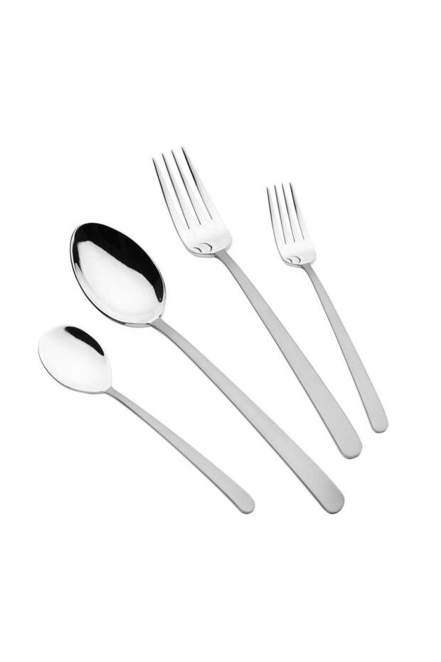 Tableware Cutleries Set 48 Pcs 48-piece Silver Matte Cutlery Set with Stand Premium Quality