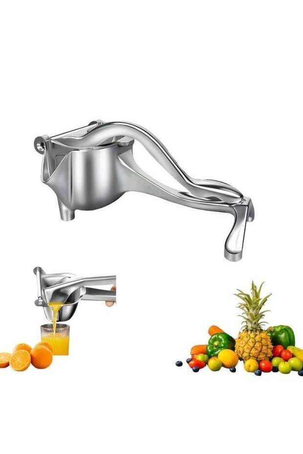 عصارة فواكه يدوية بفوهة مثلثة فضية، عصارة ليمون وحمضيات يدوية شديدة التحمل، عصارة فواكه للبرتقال والليمون