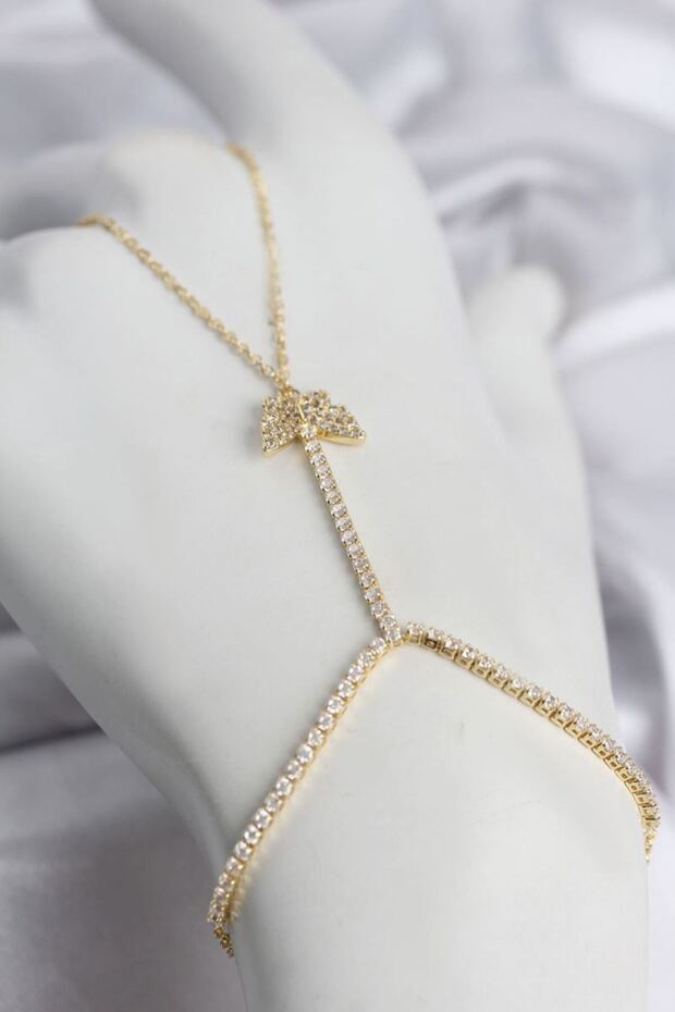 Gold Color Brass Zircon Stone Model Şahmeran Tj-Sn769