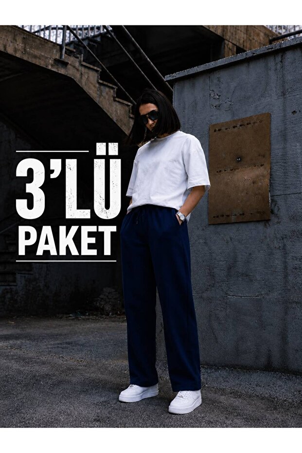 3-Piece Women's Premium Sweatpants 2 Thread Sweatpants (3 Pcs)