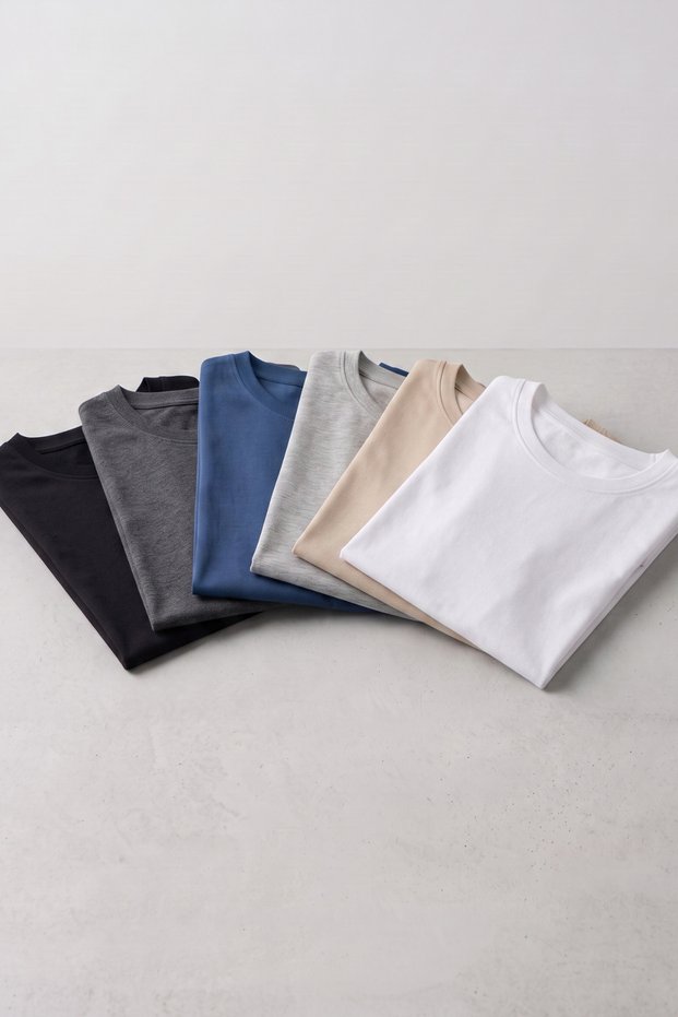 Girls' and Boys' Basic T-Shirt Set of 6 Cotton Short Sleeve Children's T-Shirts 2-13 Years Old T-Shirt Kids Unisex Set of 6 Short Sleeve Basic T-Shirts 2-13 Years Old Cotton Combed Cotton