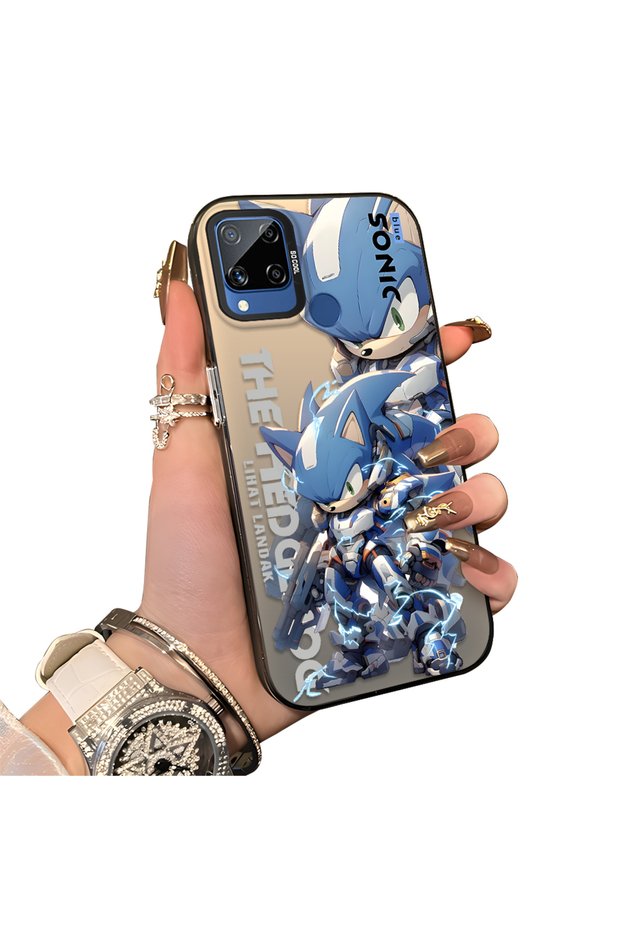 Realme C15/C25/C25S Compatible Hard Acrylic Back Silicone Edge Lens Protection Case
