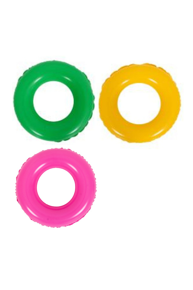 Plain Inflatable Pool & Beach Float Swim Ring, PVC, Adults &