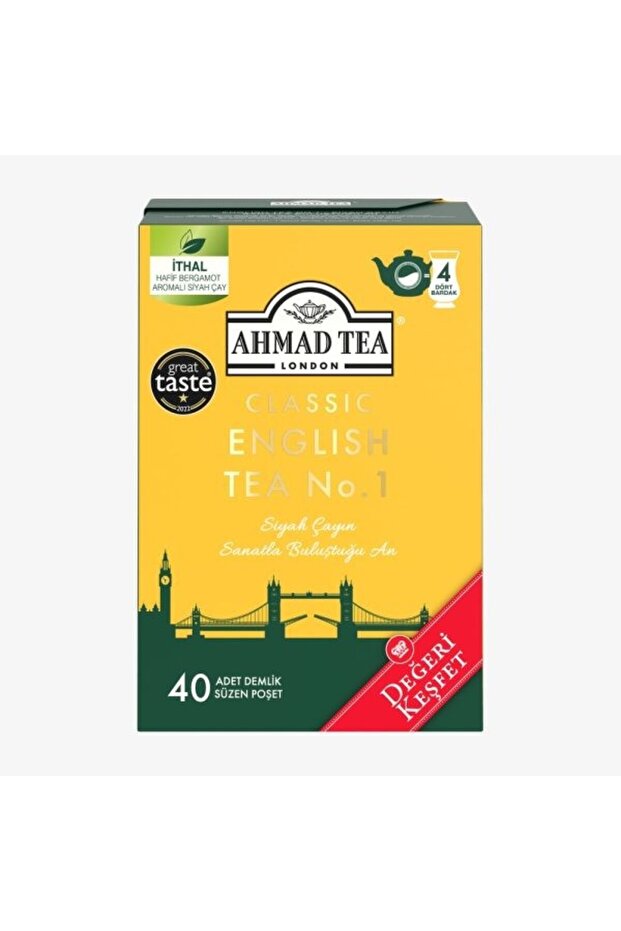 40-Pack Classic English Tea No.1 Teapot Tea Bags 80 g