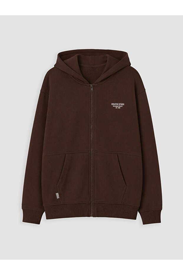 Hooded Boy's Zippered Sweatshirt (W6)