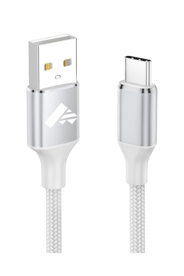 كابل USB C بطول 2 متر، كابل شحن من النوع C، كابل USB A إلى C للشحن السريع
