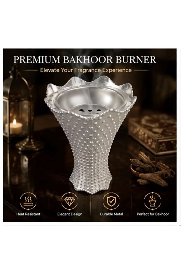 Premium Arabian Style Golden Metal Incense Smoke Burne