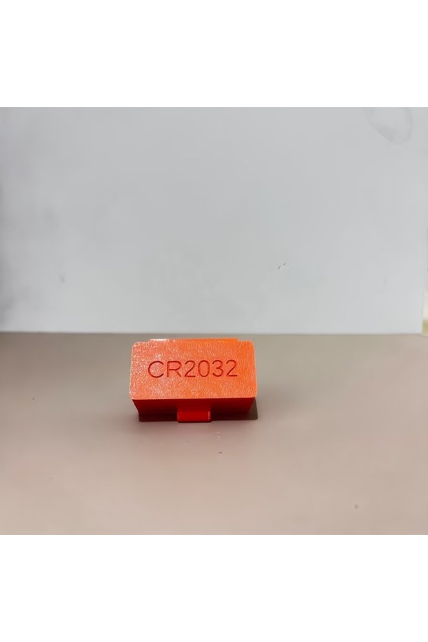 orange CR2032 Button Battery Storage Box, Mini Battery Organizer, Dustproof and Moisture-proof House