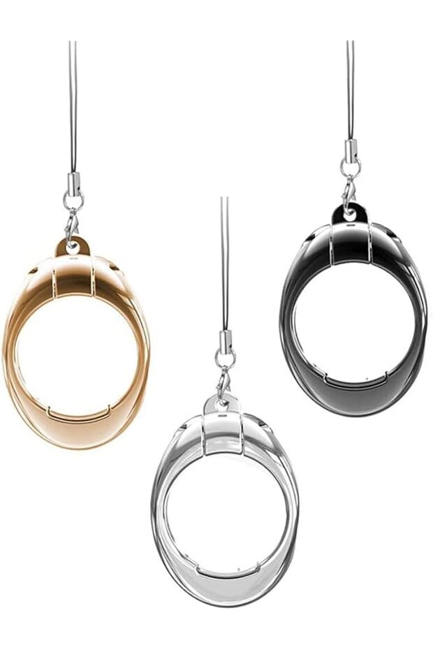 Ring Holder, Metal Phone Lanyard, Phone Charm, Lanyard Ring Bracket 2-in-1 for Universal Cell Phone Anti-lost 3pcs (Mixed Colors)