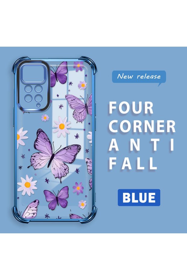 Redmi Note 12 Pro 4g Compatible Transparent Back Four Corners Reinforced Impact Protection Silicone Case