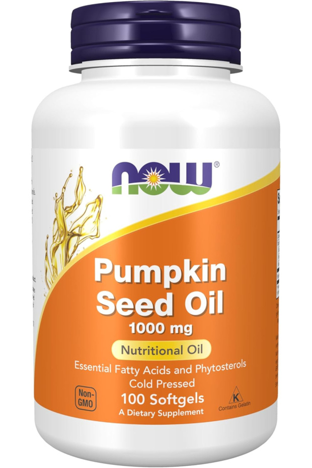 Now, Pumpkin Seed Oil Supplement Nutritional Oil, 1000 Mg 100 Softgels