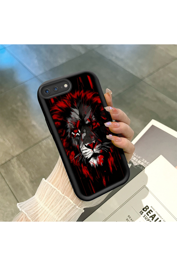 Black Silicone Case Compatible with iPhone 7 Plus/8 Plus, Shockproof with Camera Protection