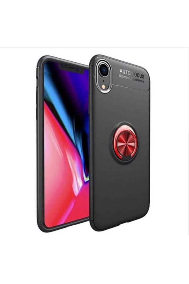 حافظة متوافقة مع هاتف Apple Iphone Xr 6.1 غطاء سيليكون مع حامل حلقة قابل للدوران