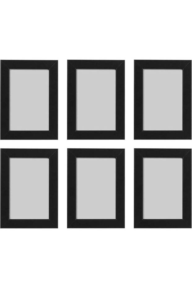 FISKBO Black Photo Frame Set of 6 (10 x 15cm each)