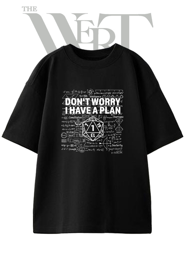 Dungeons Dragons Design Printed Unisex Black Oversize T-Shirt