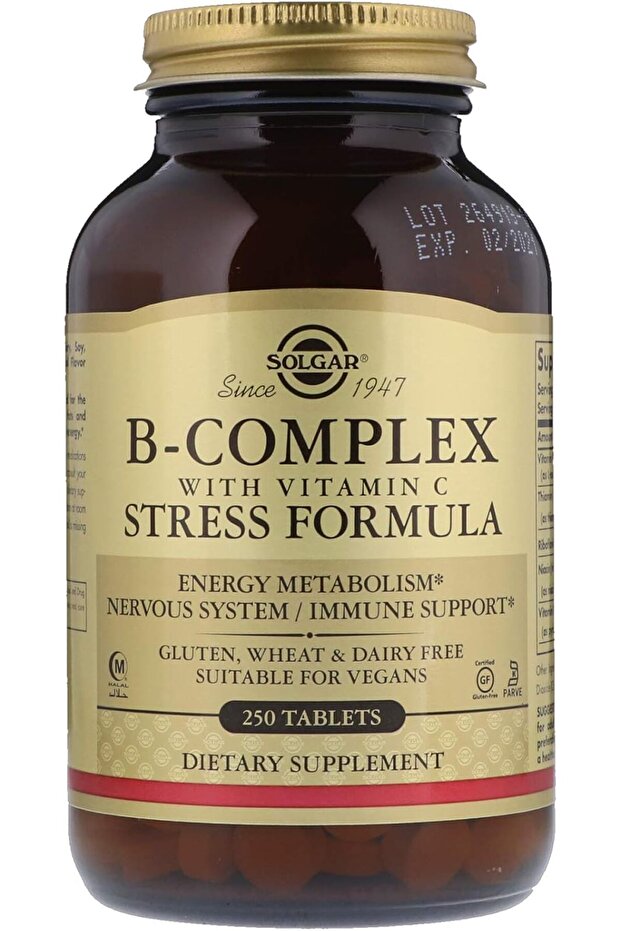 , B-Complex with Vitamin C Stress Formula, 250 Tablets