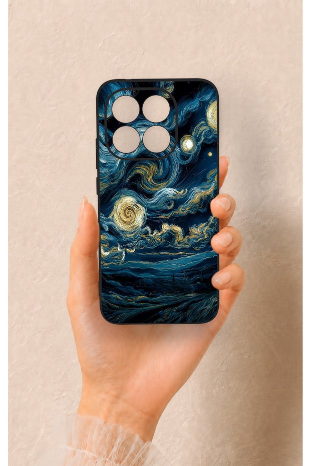 Mi 15t 5g Compatible Starry Night Pattern Silicone Case
