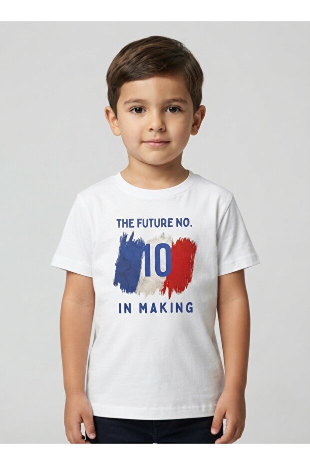 White Future Number 10 Kids T-Shirt