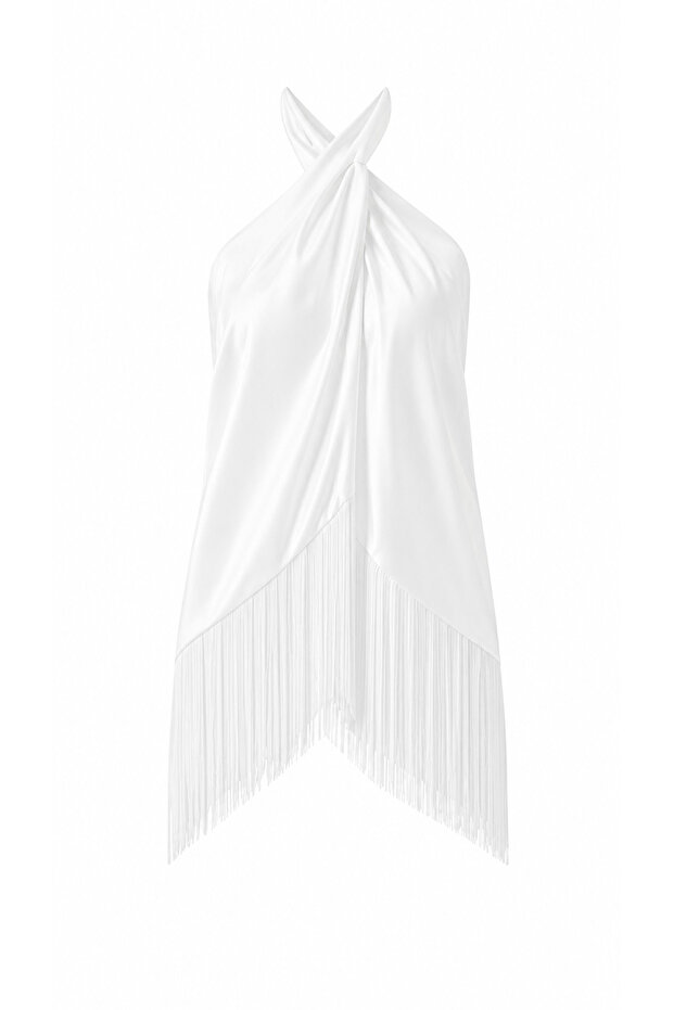 Tie-Up Tassel Blouse