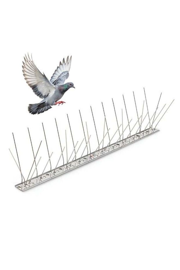 Pack Of 24 Bird Spikes Deterrent for Pigeons, Stainless Steel Repellent Strip, Outdoor Pest Control for Roof Fence Mailbox Window